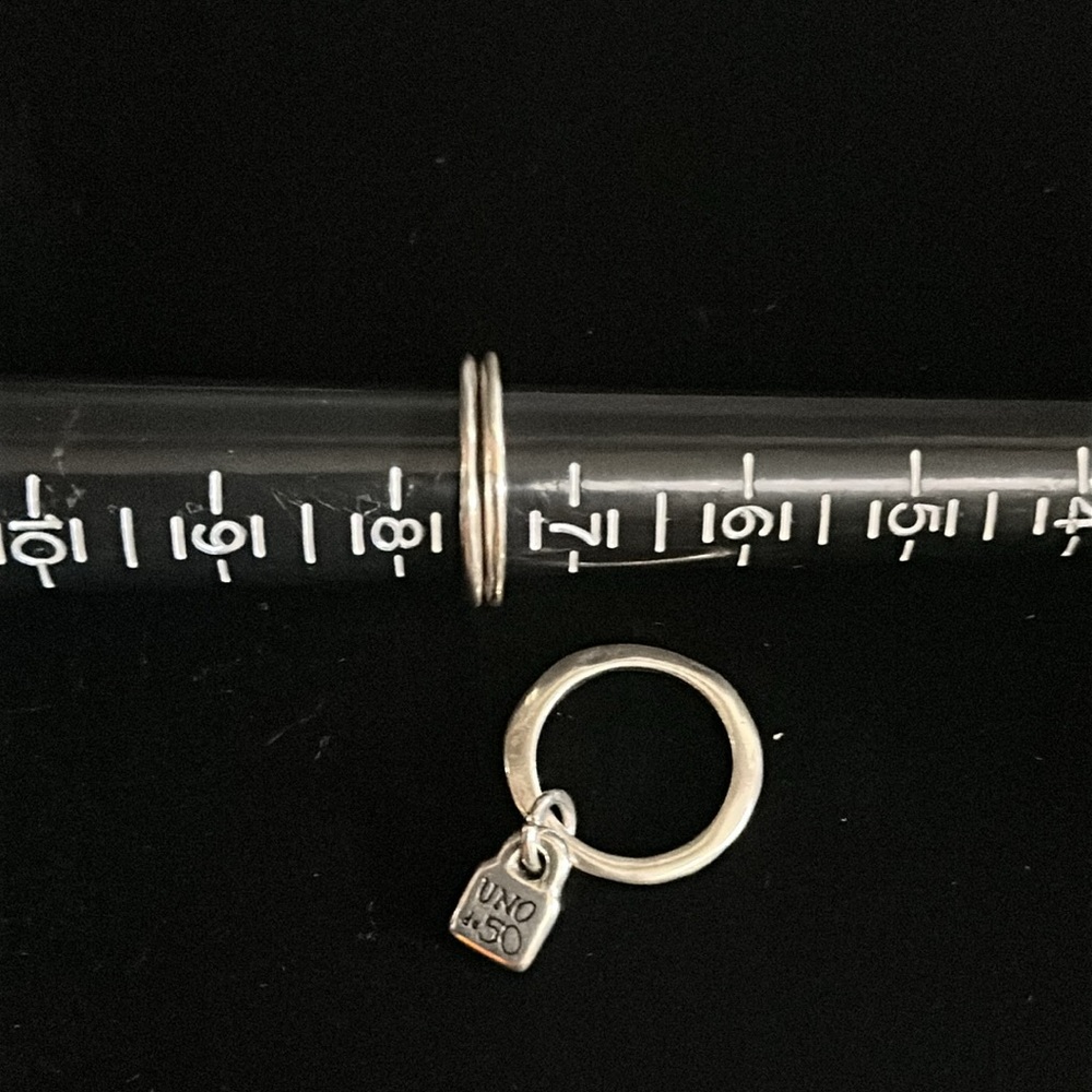 UNO de 50 PRISONER Stackable Silver Ring Set. Size 7 1/2 - Picture 11 of 12